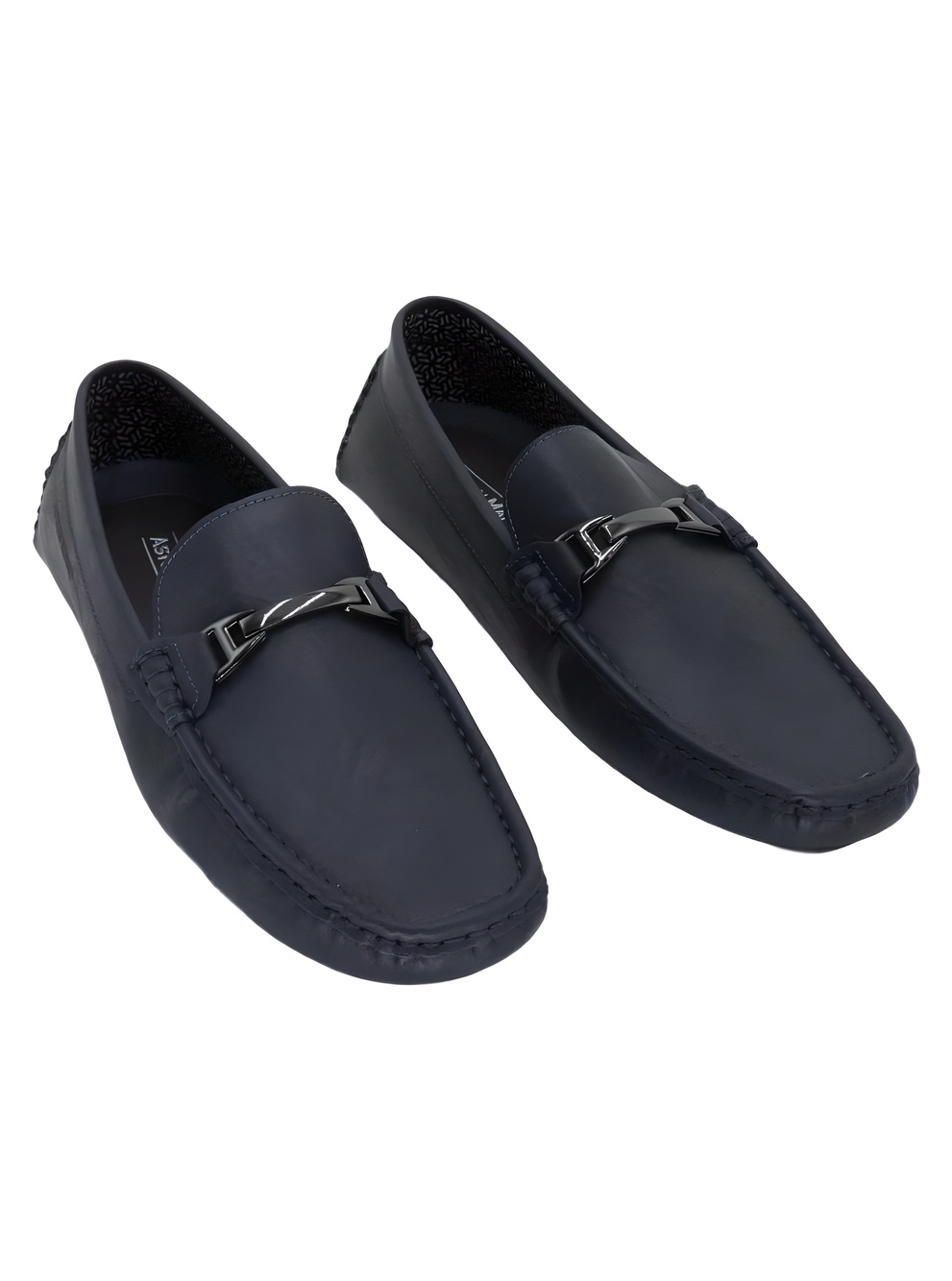 Aston Marc Mens Charter-03 Bit Loafer Navy Blue Size 9.5M